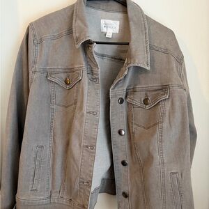 Market & Spruce Charcoal Denim Jacket